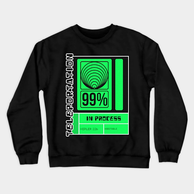 Future Teleportation Crewneck Sweatshirt by NB-Art